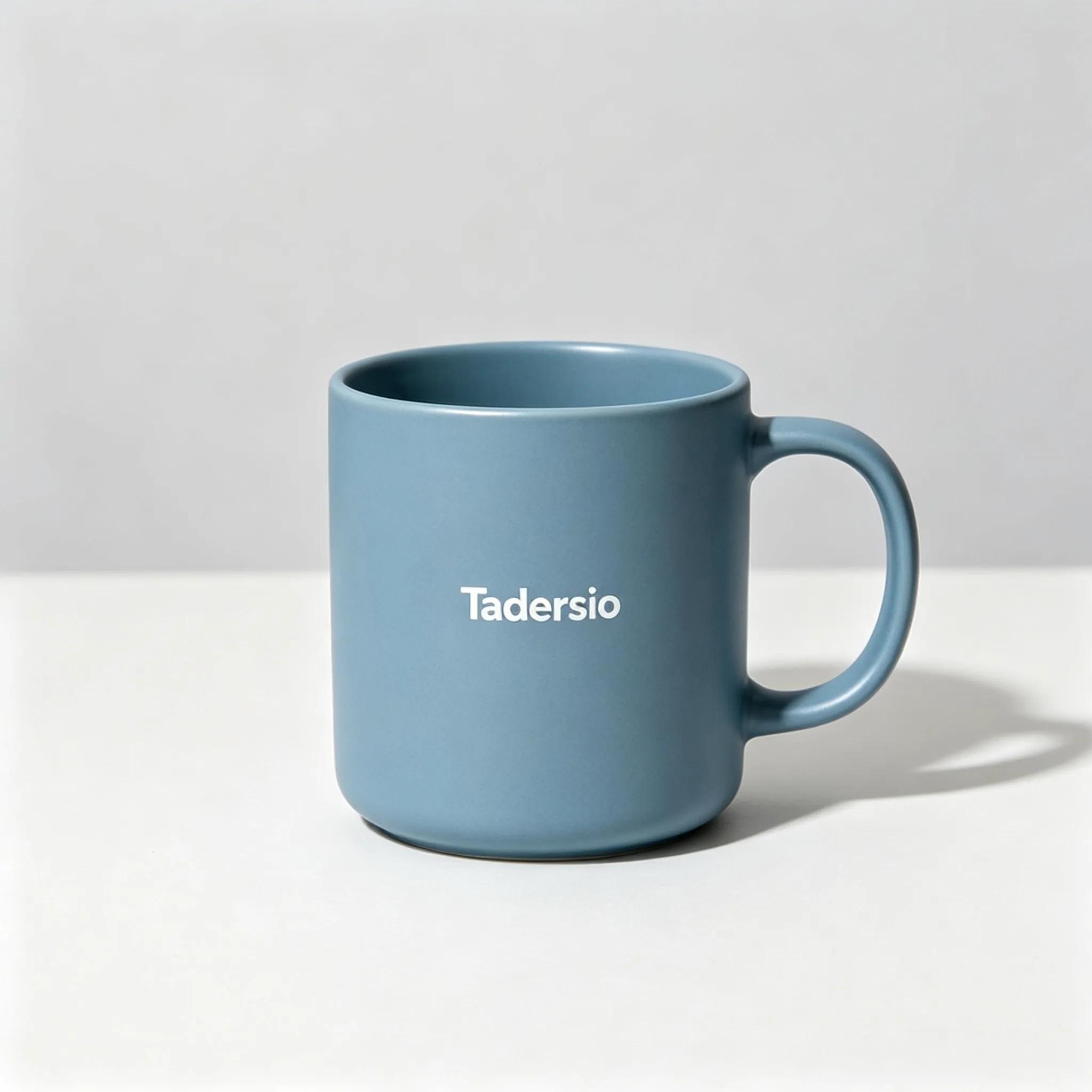 Tadersio Matte Blue Handle Mug